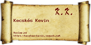 Kecskés Kevin névjegykártya